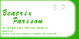 beatrix parison business card